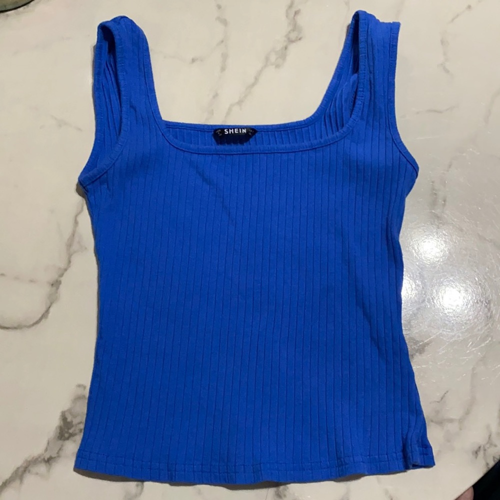 SHEIN royal blue crop top SZ S